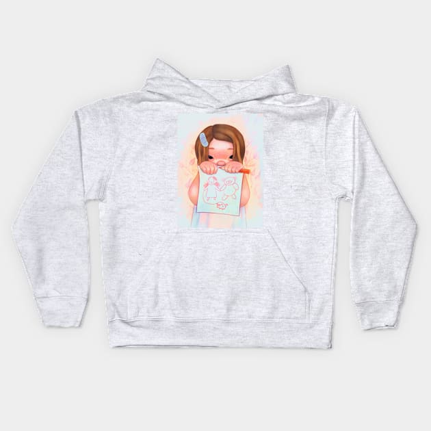 Art therapy Kids Hoodie by selvagemqt